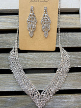 Load image into Gallery viewer, Rhinestone Necklace &amp; Earring Set - Stardust &amp; Moonstone

