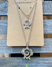 Load image into Gallery viewer, Double Stranded Sea Turtle Necklace - Stardust &amp; Moonstone
