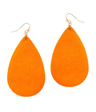 Load image into Gallery viewer, Neon Faux Leather earrings - Stardust &amp; Moonstone
