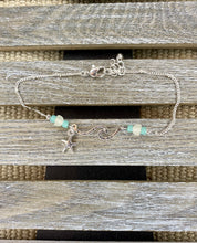 Load image into Gallery viewer, Wave Anklet with Seaglass Beads
