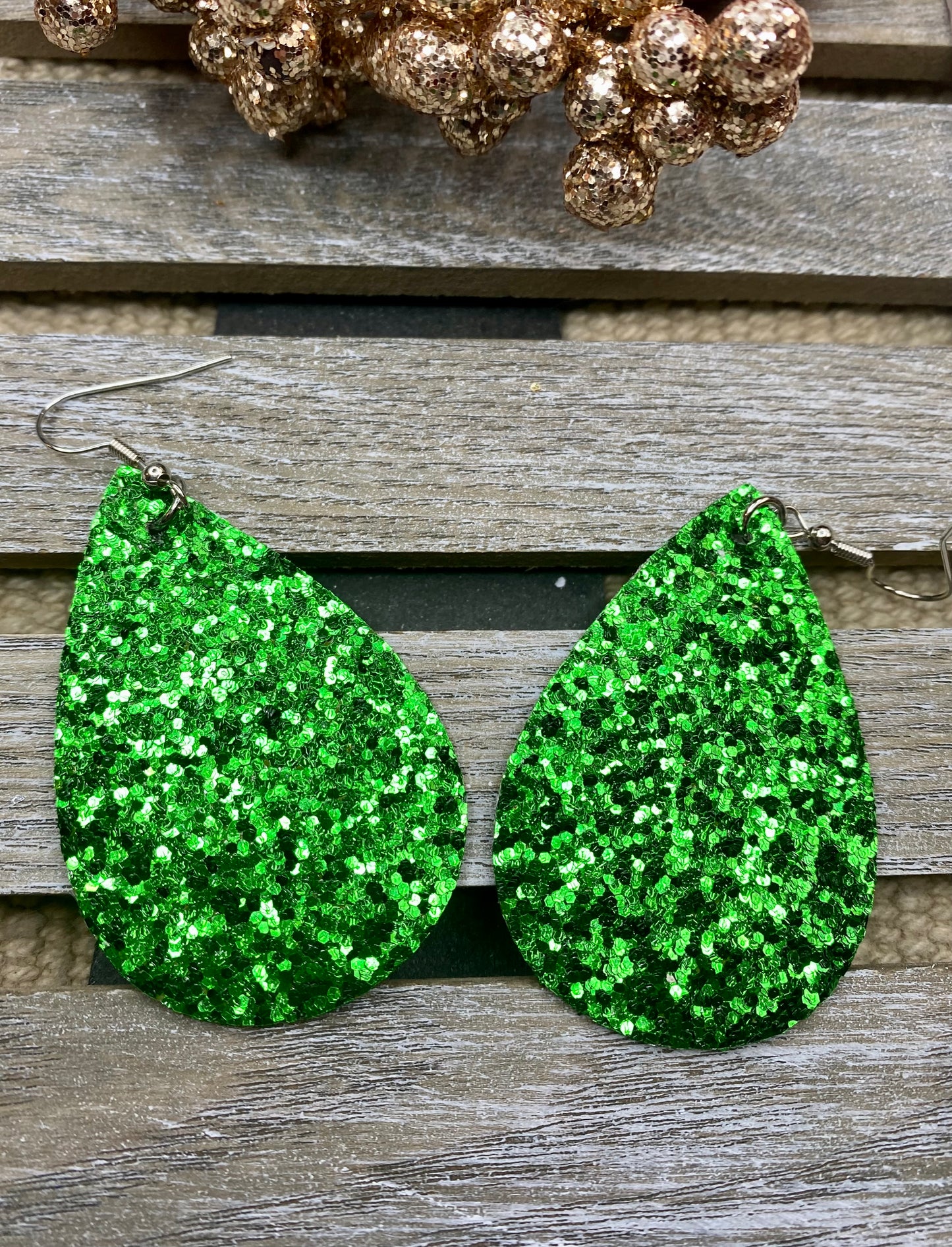 Glitter Teardrop Earrings - Various Colors - Stardust & Moonstone