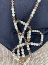 Load image into Gallery viewer, Facet Stone &amp; Pearl Long Necklace - Stardust &amp; Moonstone
