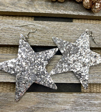 Load image into Gallery viewer, Glitter Star Earrings - Stardust &amp; Moonstone
