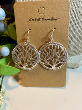 Load image into Gallery viewer, Various Tree of Life Earrings - Stardust &amp; Moonstone
