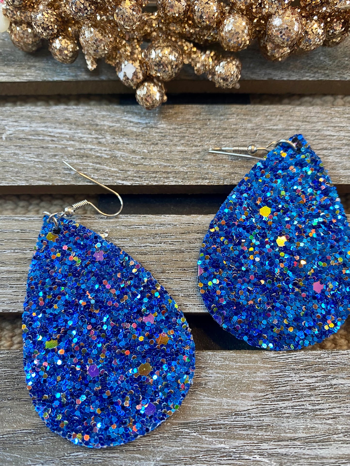 Glitter Teardrop Earrings - Various Colors - Stardust & Moonstone