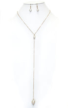Load image into Gallery viewer, Pearl Y-Shaped Necklace Set - Stardust &amp; Moonstone
