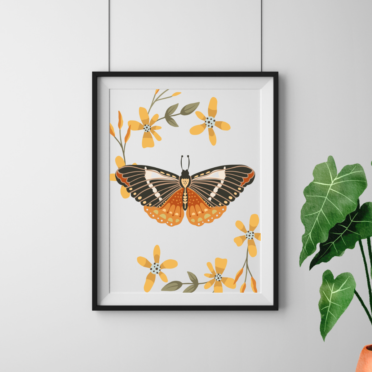 Boho Butterfly Wall Poster