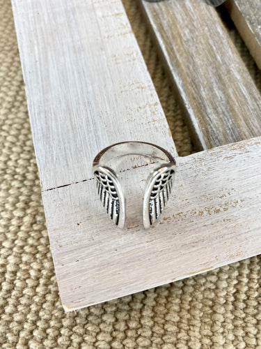 Angel Wings Silver Ring