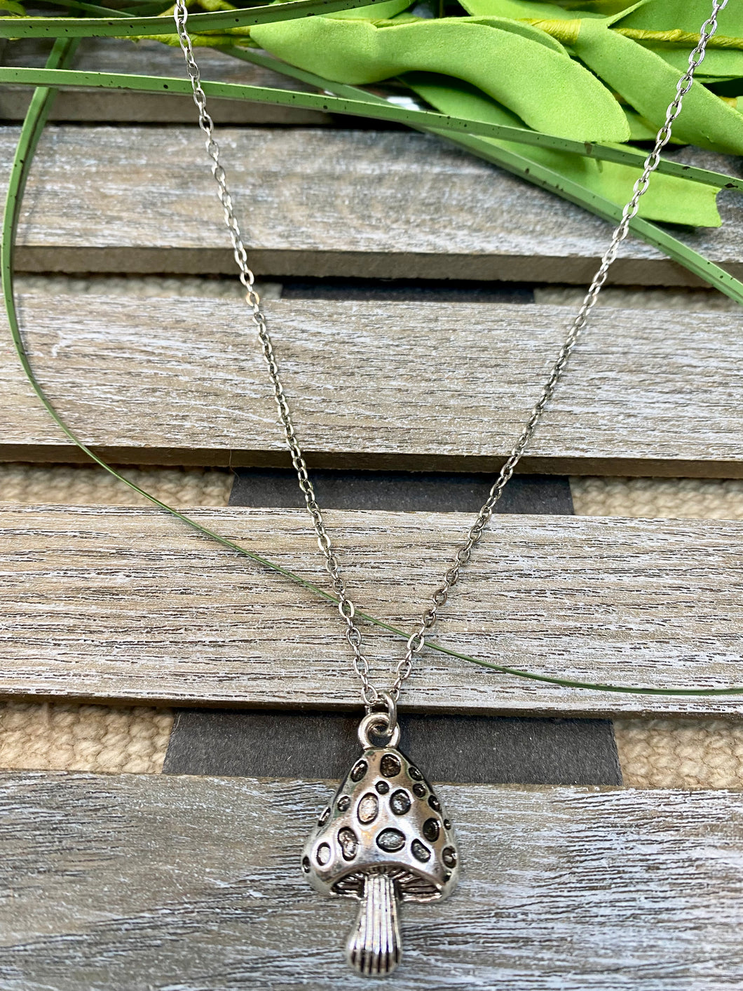 Silver Mushroom / Toadstool Necklace