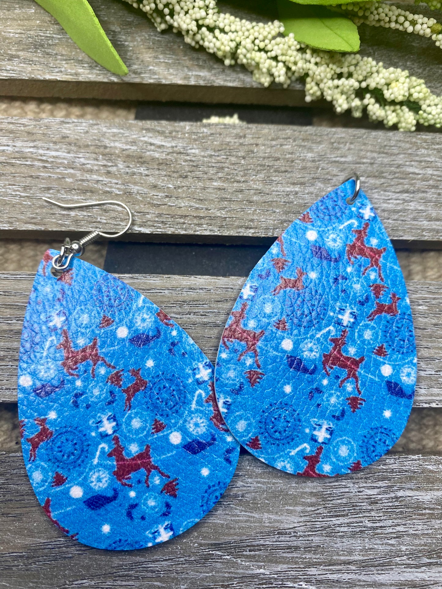 Holiday Teardrop Earrings - Stardust & Moonstone