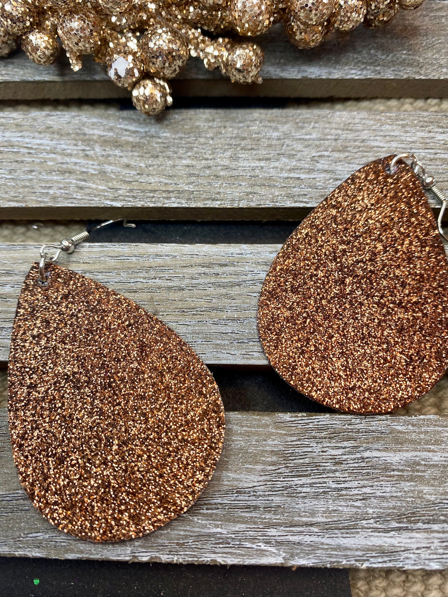 Glitter Teardrop Earrings - Various Colors - Stardust & Moonstone