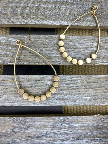 Teardrop Earrings with Beads - Silver or Gold - Stardust & Moonstone
