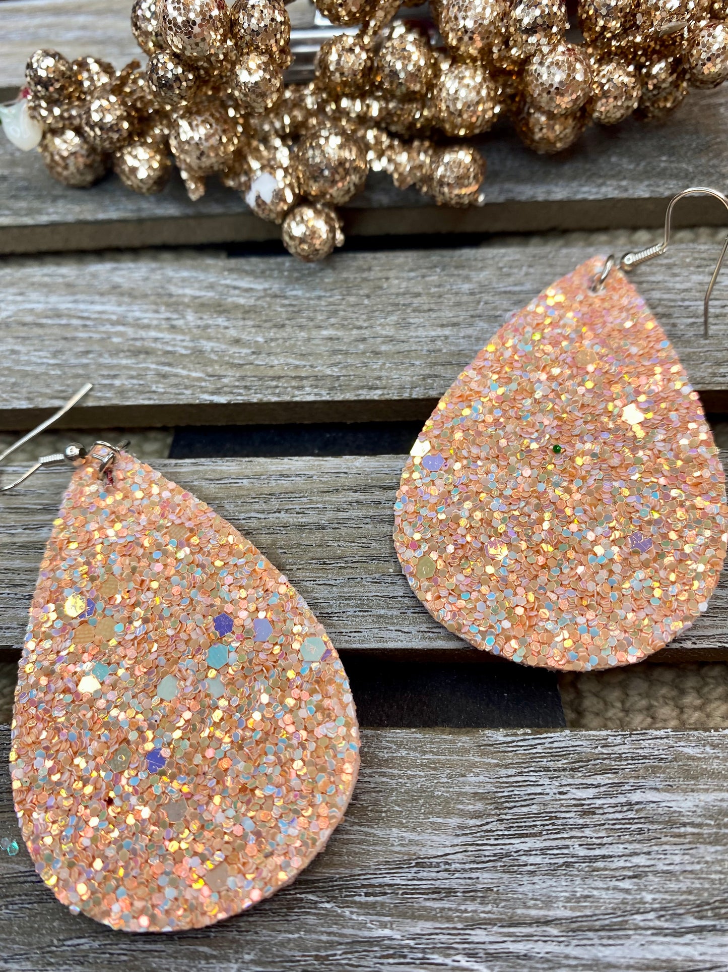 Glitter Teardrop Earrings - Various Colors - Stardust & Moonstone