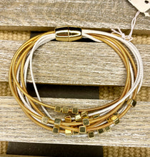 Load image into Gallery viewer, Magnetic Chain Bracelets in Various Tones - Stardust &amp; Moonstone
