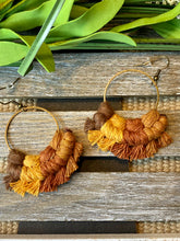 Load image into Gallery viewer, Assorted Browns Handmade Macrame Earrings
