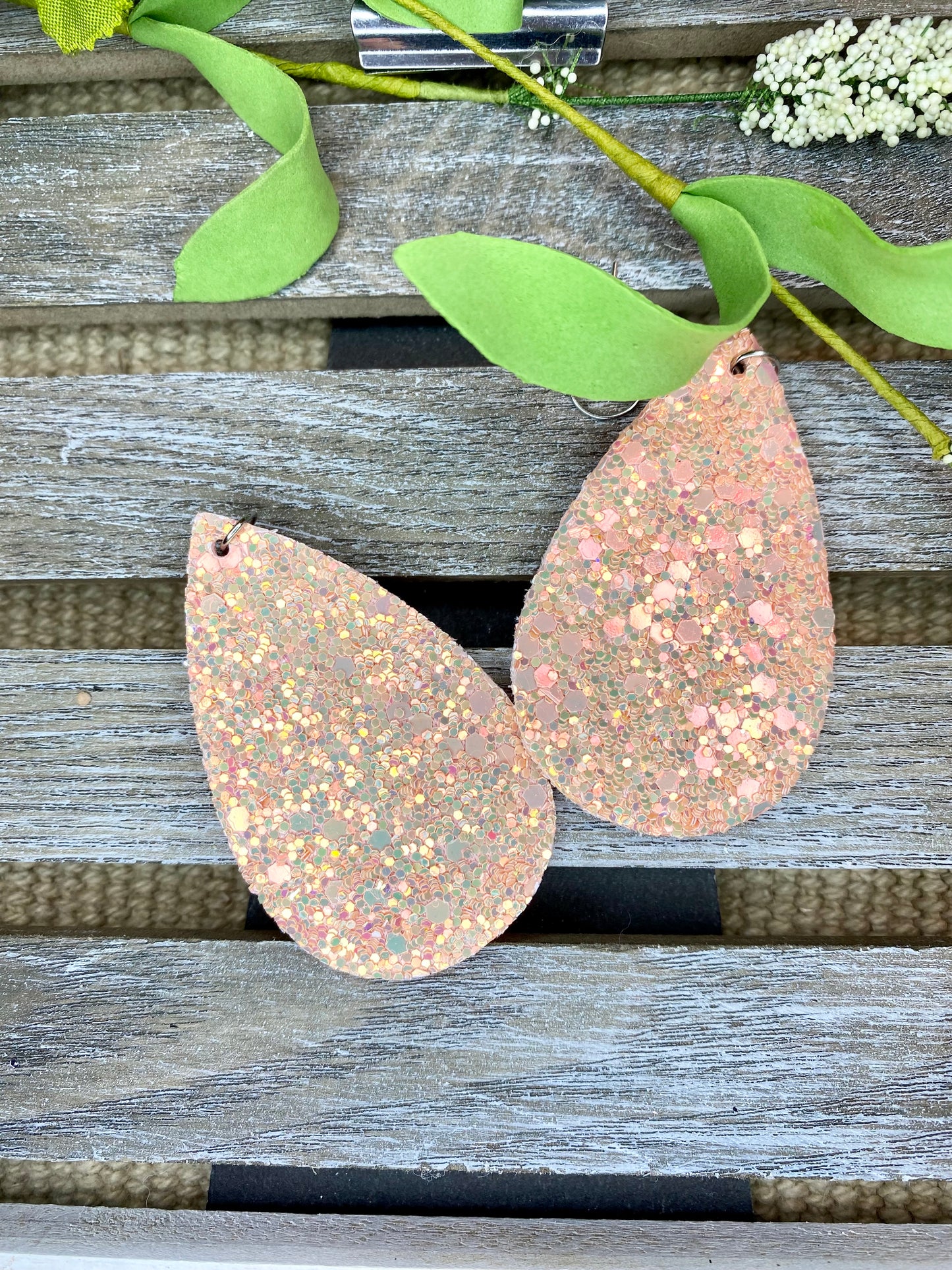 Glitter Teardrop Earrings - Various Colors - Stardust & Moonstone