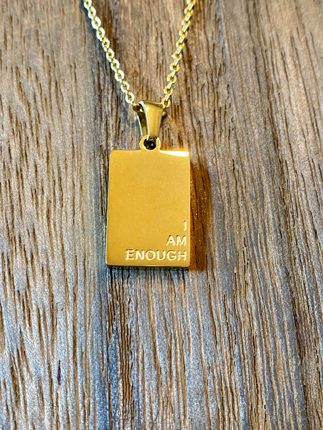 I Am Enough Gold Necklace