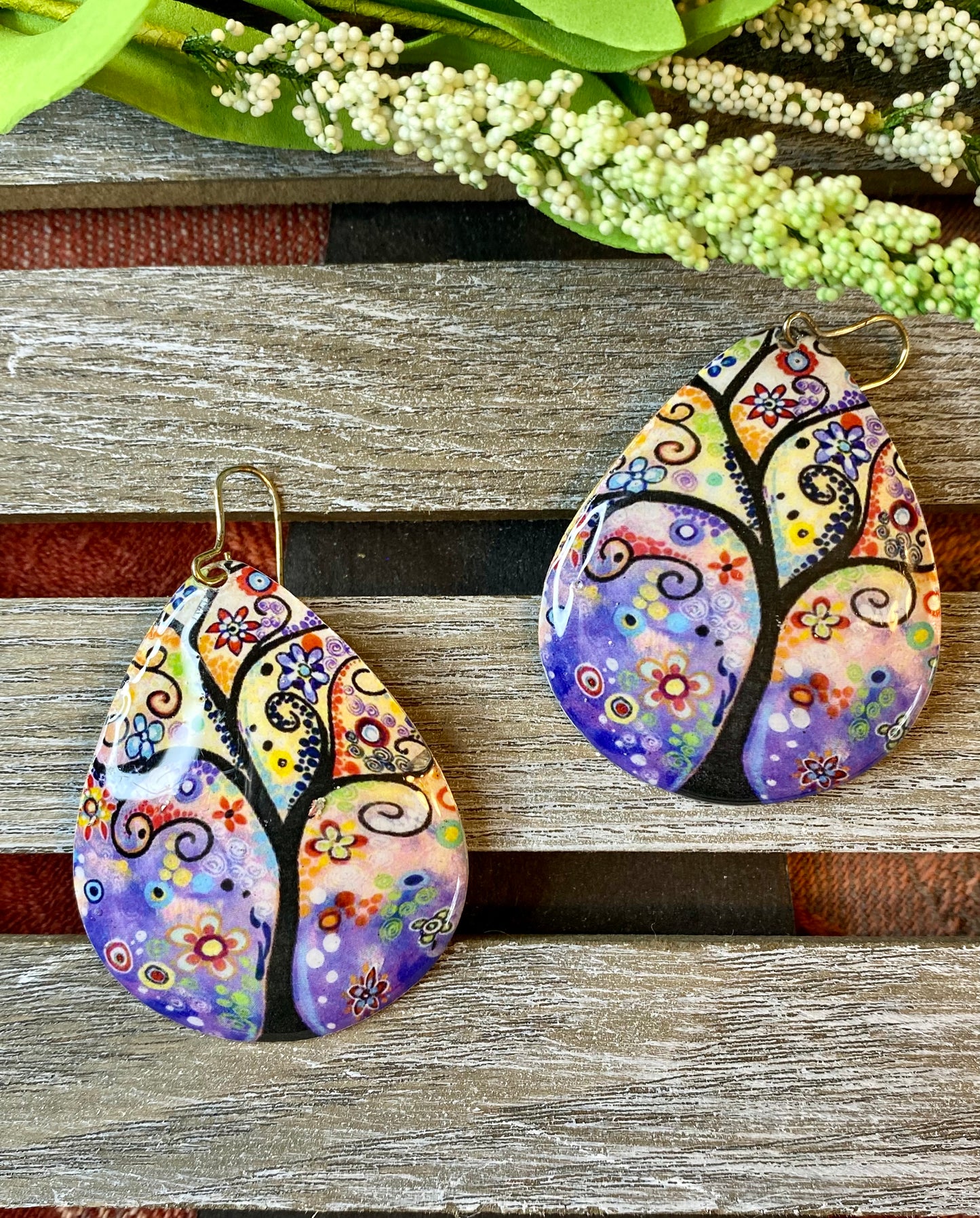 Whimsical Art Print Earrings - Stardust & Moonstone