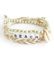 Load image into Gallery viewer, Beach Word Block Bead Bracelet
