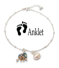 Load image into Gallery viewer, Crab and Pearl Anklet
