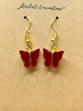 Load image into Gallery viewer, Pearlized Butterfly Earrings - Stardust &amp; Moonstone
