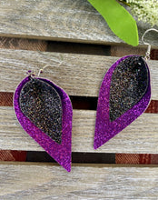 Load image into Gallery viewer, Glitter Layered Halloween Earrings - Stardust &amp; Moonstone
