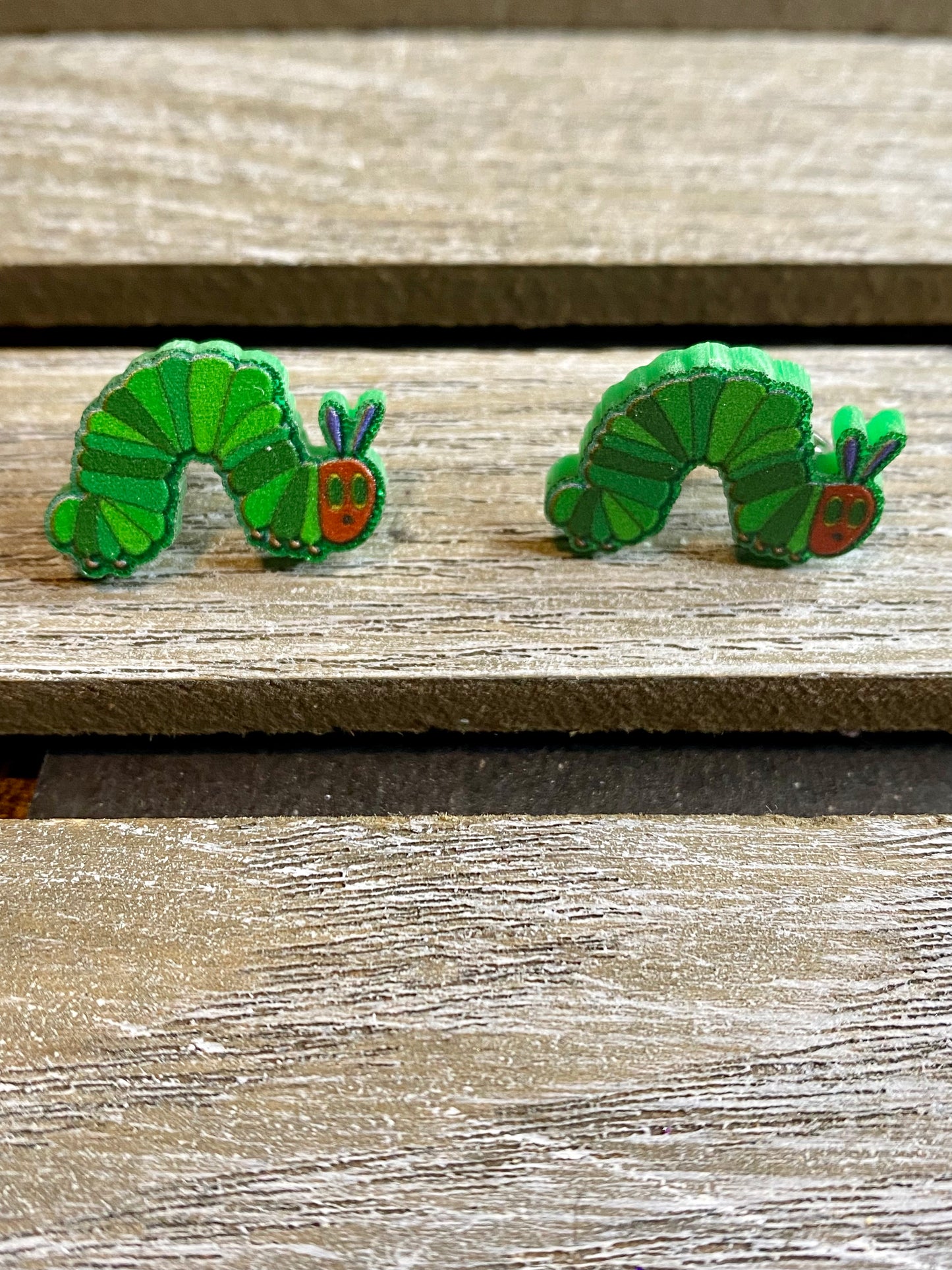 Hungry Caterpillar Stud Earrings
