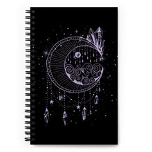 Load image into Gallery viewer, Crystal Moon Dotted Notebook - Stardust &amp; Moonstone
