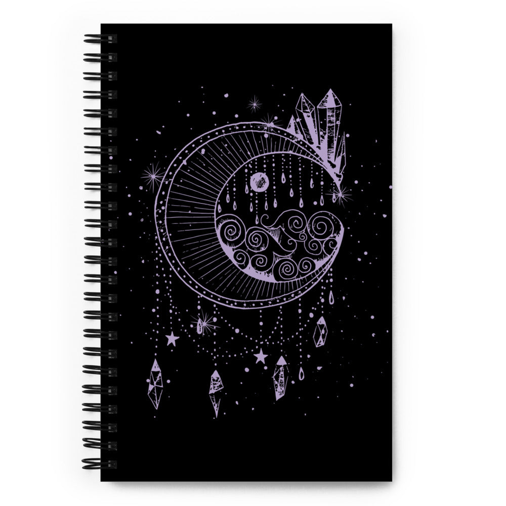 Crystal Moon Dotted Notebook - Stardust & Moonstone