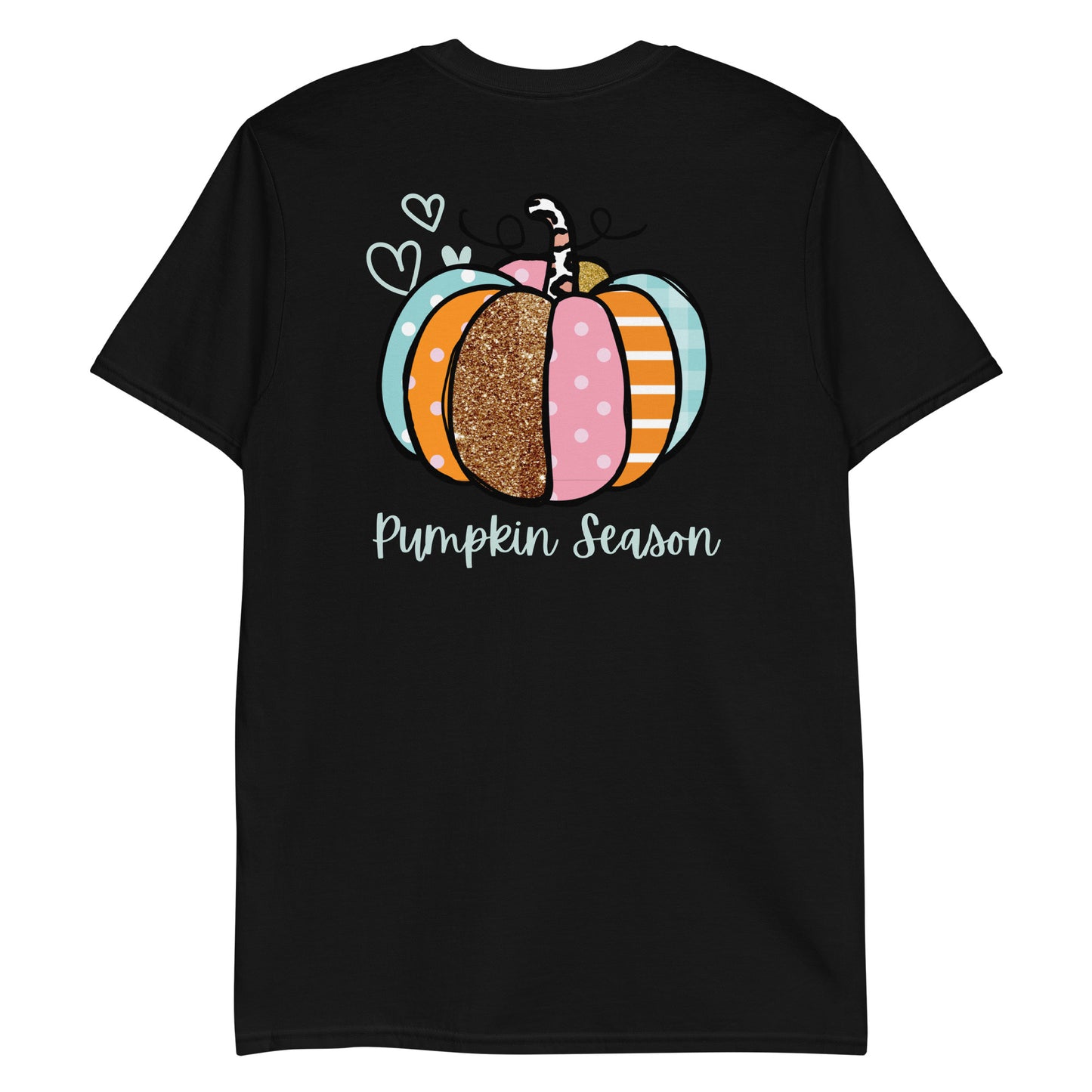 Colorful Pumpkin Back Print Short-Sleeve Unisex T-Shirt