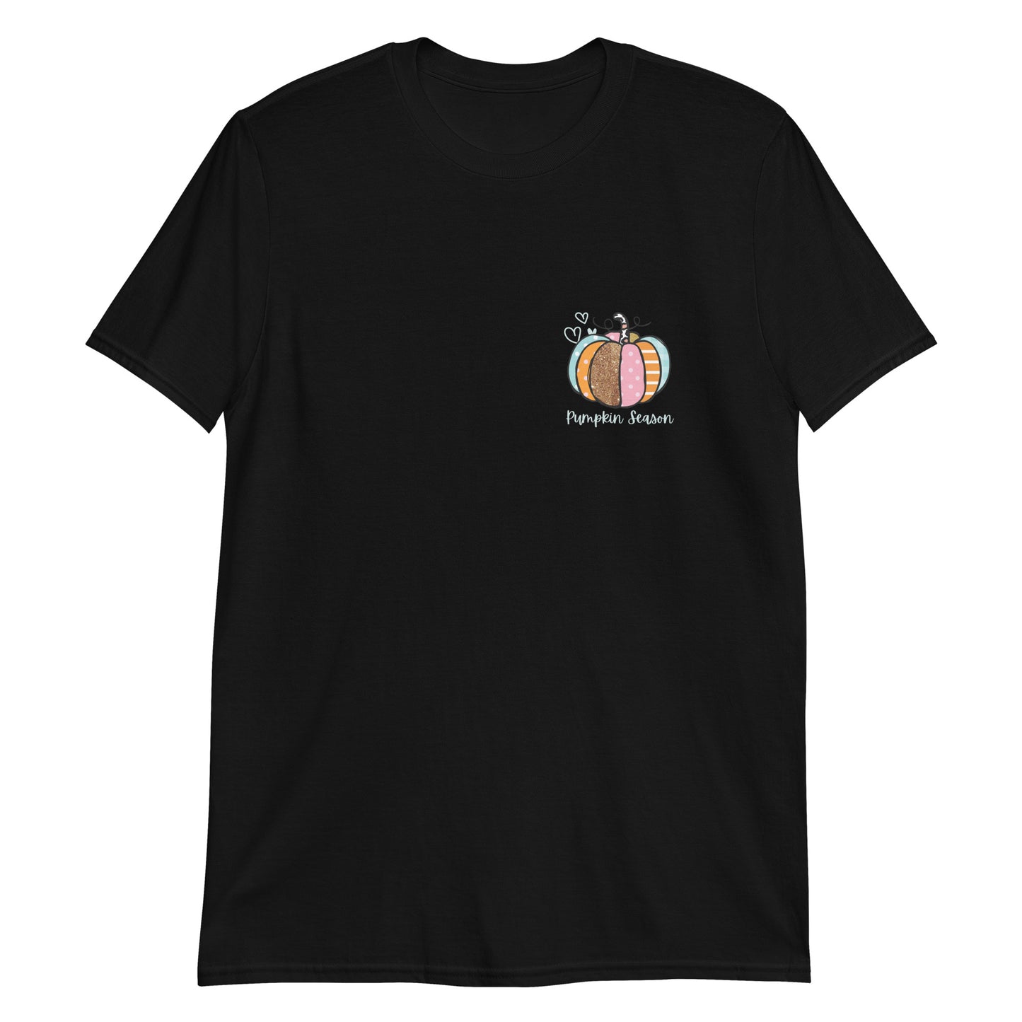 Colorful Pumpkin Back Print Short-Sleeve Unisex T-Shirt