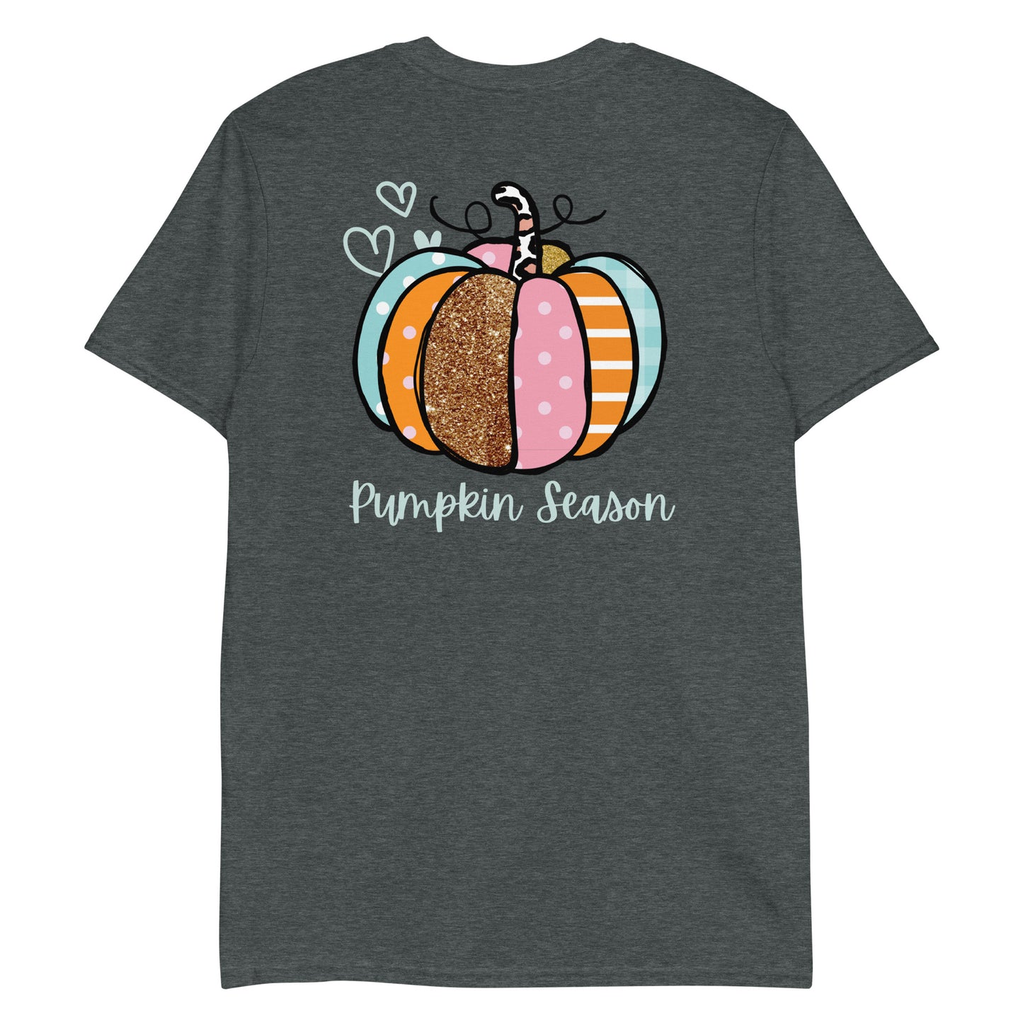 Colorful Pumpkin Back Print Short-Sleeve Unisex T-Shirt