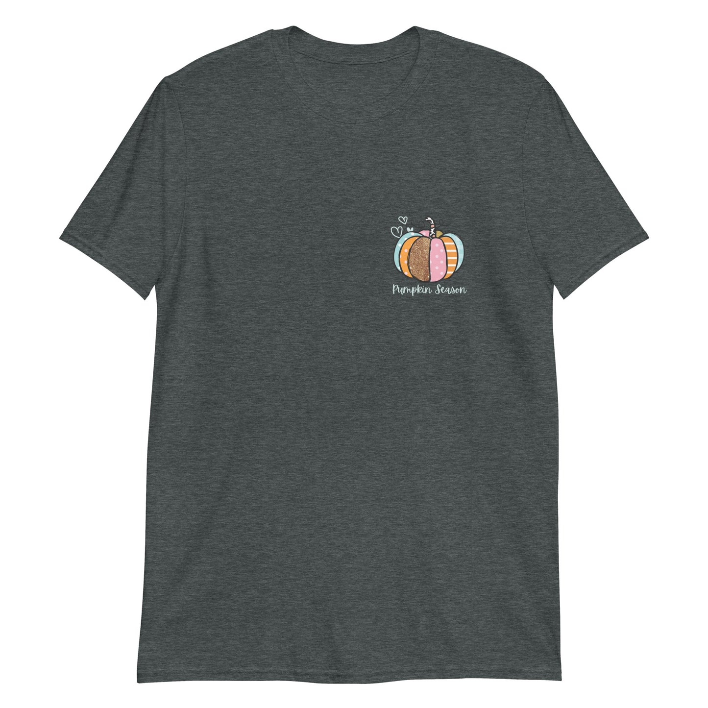 Colorful Pumpkin Back Print Short-Sleeve Unisex T-Shirt