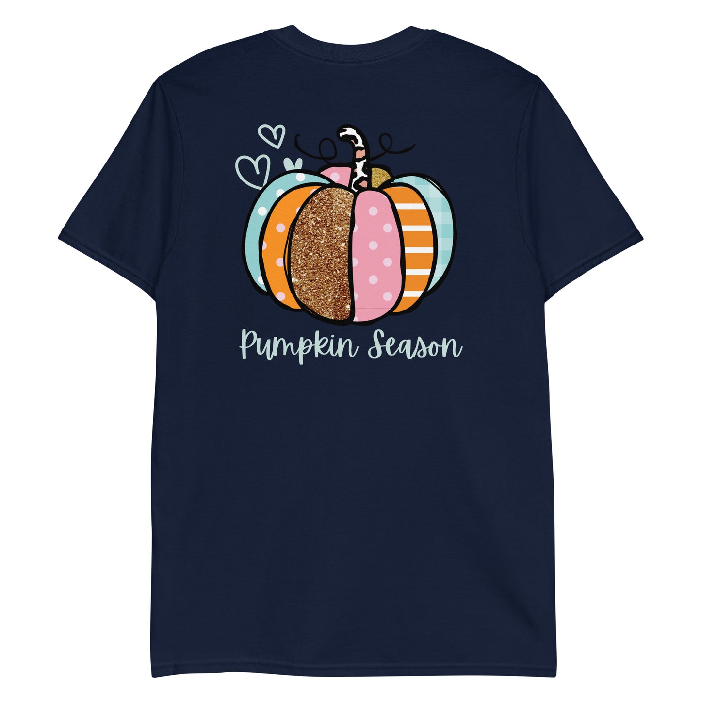 Colorful Pumpkin Back Print Short-Sleeve Unisex T-Shirt