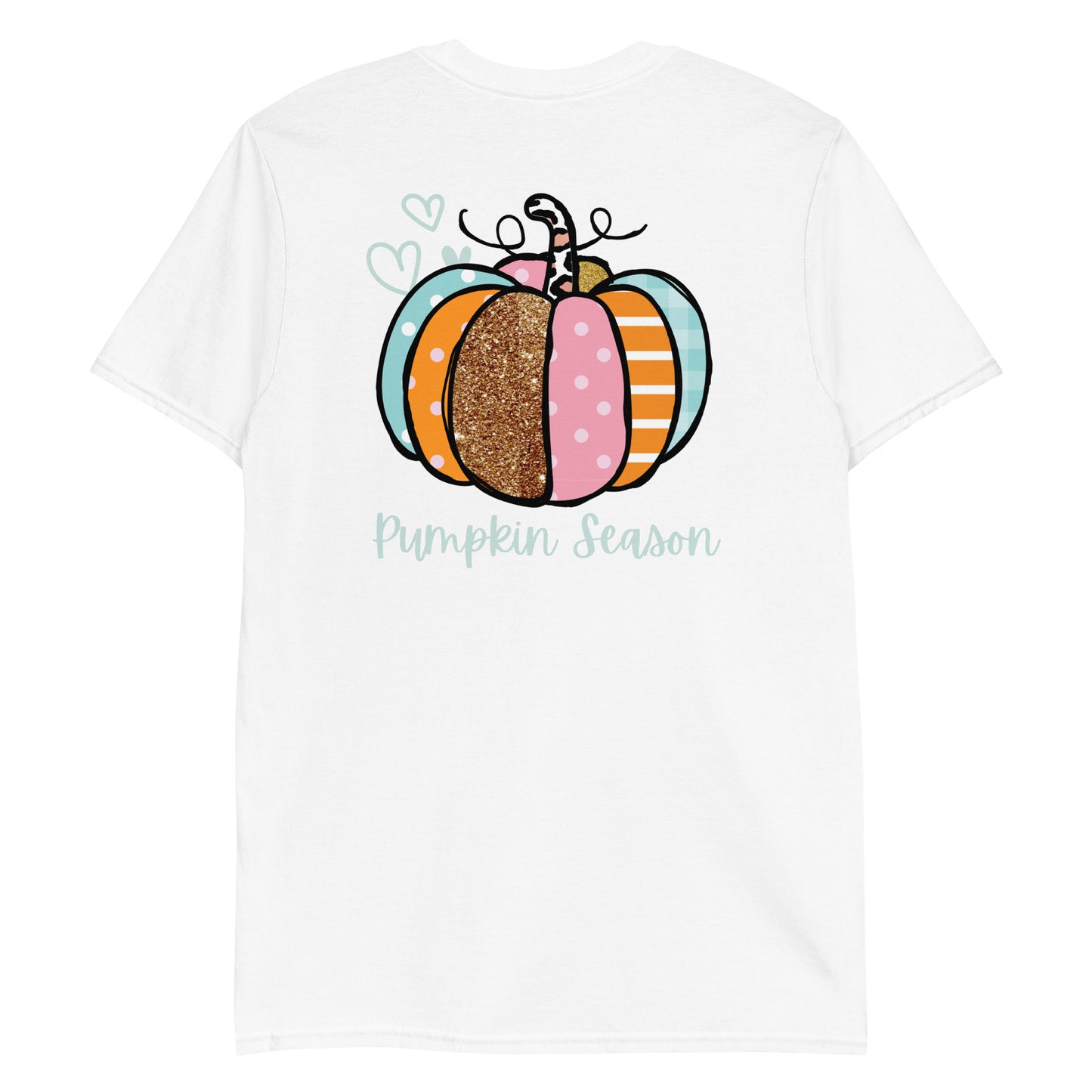 Colorful Pumpkin Back Print Short-Sleeve Unisex T-Shirt