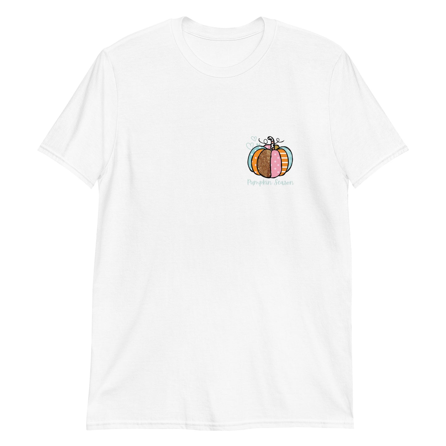 Colorful Pumpkin Back Print Short-Sleeve Unisex T-Shirt