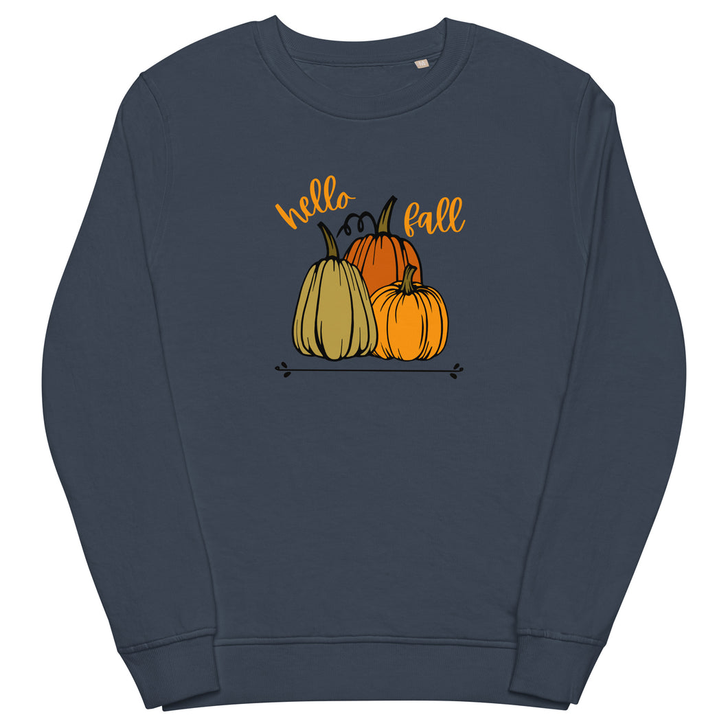 Hello Fall Unisex Organic Sweatshirt