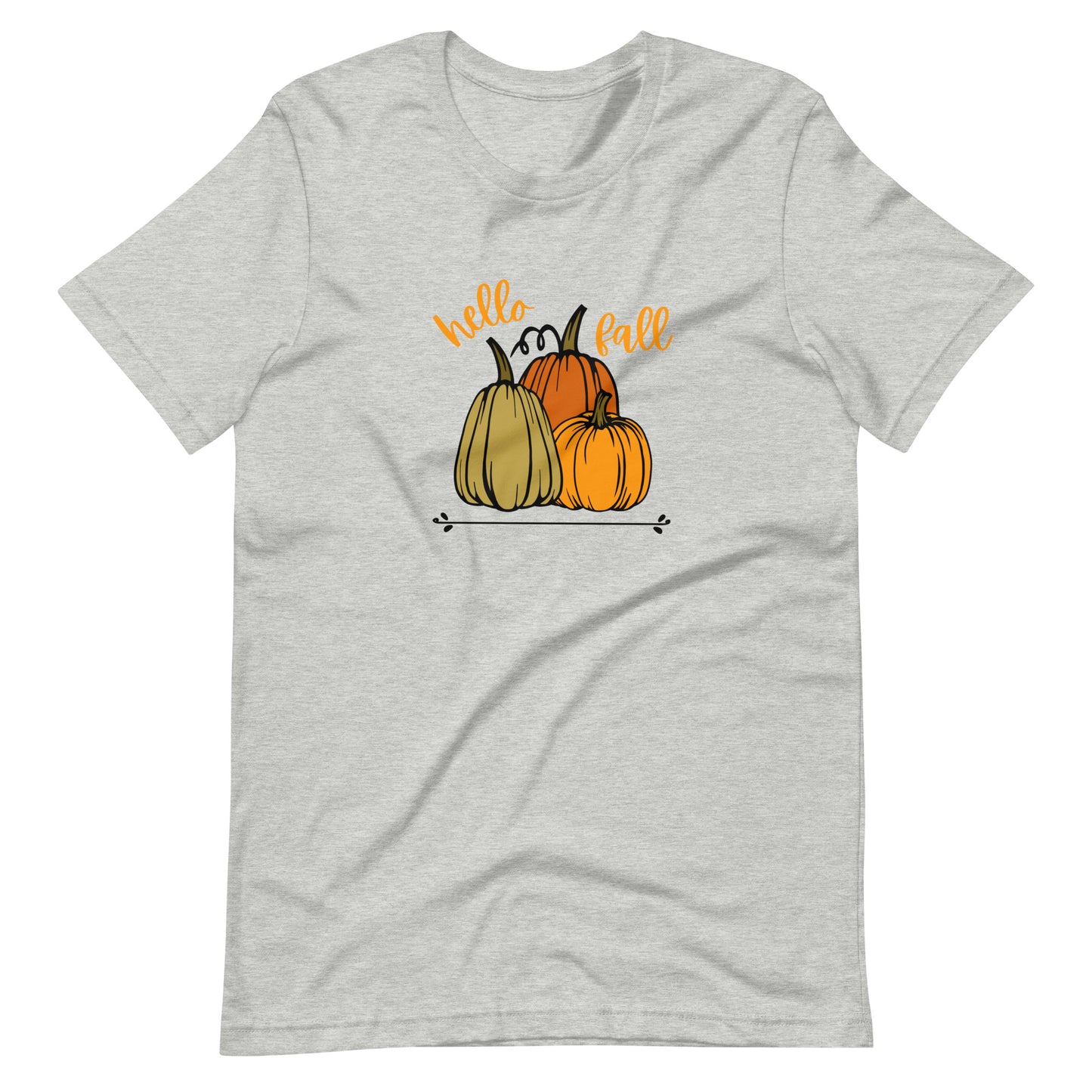 Hello Fall Unisex Pumpkin T-shirt 5 color options