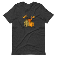 Load image into Gallery viewer, Hello Fall Unisex Pumpkin T-shirt 5 color options
