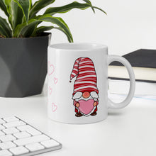 Load image into Gallery viewer, Love Gnome White glossy mug
