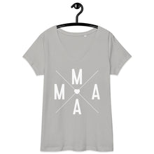 Load image into Gallery viewer, Mama Women’s fitted v-neck t-shirt
